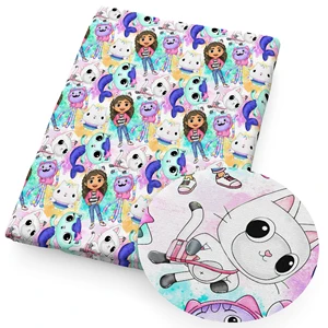 Gabby Doll Girls Cat Impresso Tecidos De Poliéster, Material De Algodão Puro, Patchwork, Costura, Quilting, Pano De Costura 12 principais vendas tecido estampa gato - №8