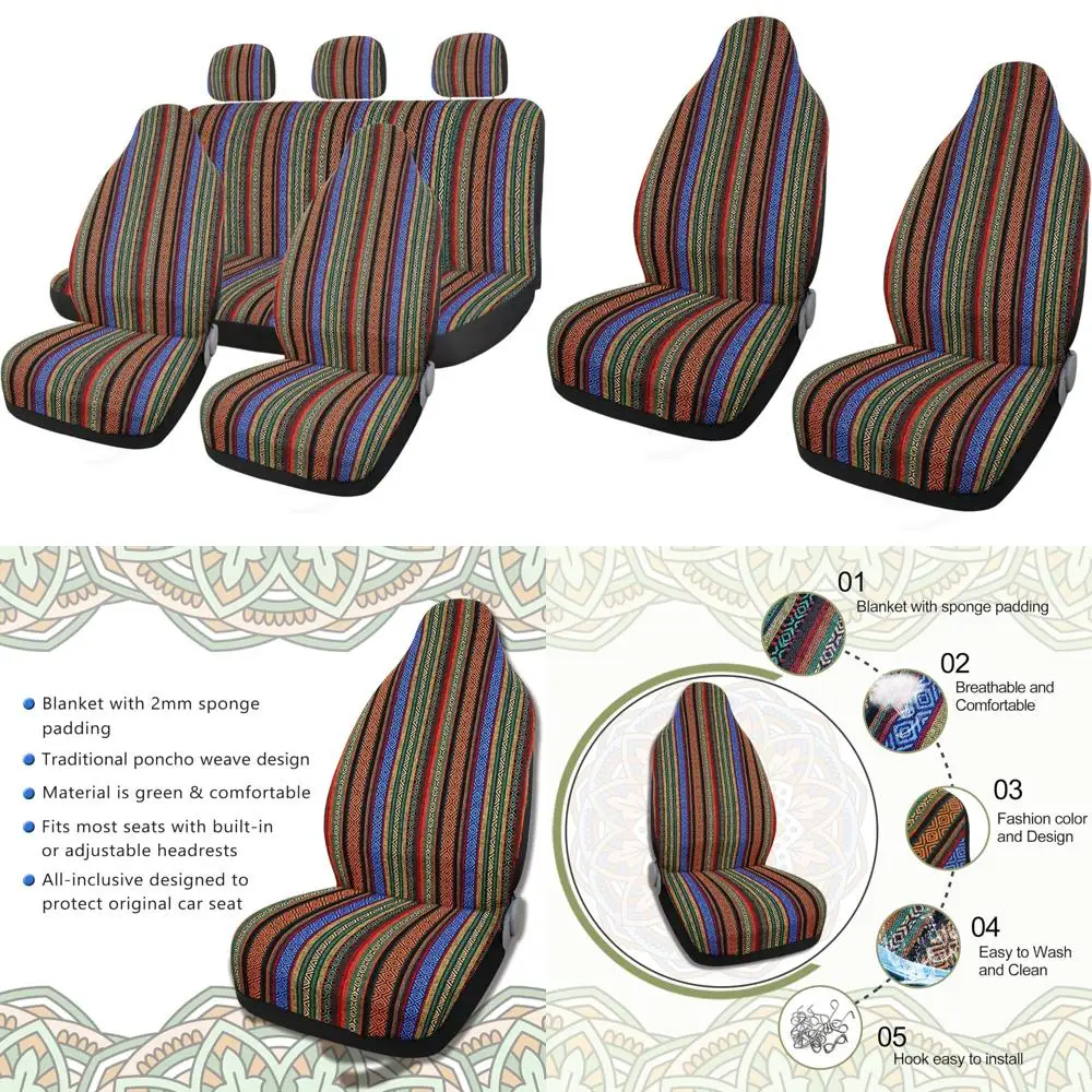 

uxcell 10 шт. одеяло в этническом стиле Baja ведро чехол на сиденье для автомобильной промышленности