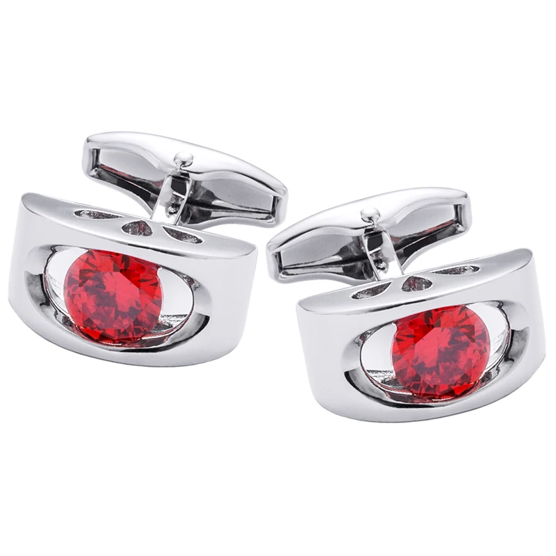 KFLK Jewelry shirt Fashion cufflink for mens Brand Orange Red Cuff link Luxury Wedding Button male High Quality guests