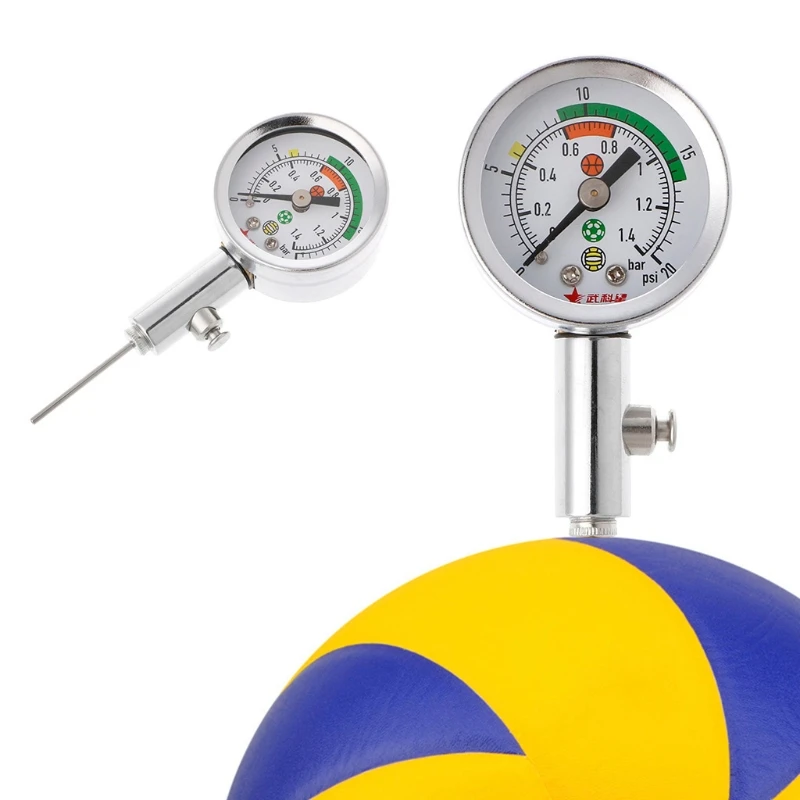 1pc Soccer Ball Pressure Gauge Air Watch Football Volleyball Basketball Barometers