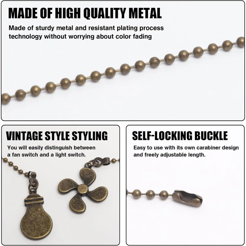 2 extensor de corrente de tração para ventilador de teto, 12 polegadas, extensão com enfeites de lâmpada, P