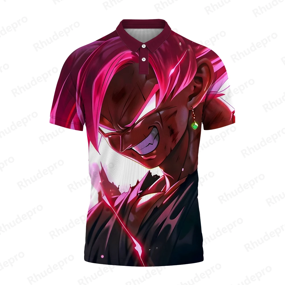 Y2k Japanese Anime Polo Shirts For Men Cosplay T-shirt Gift Short Sleeve Streetwear Oversized Tops Harajuku Style Clothes 5XL