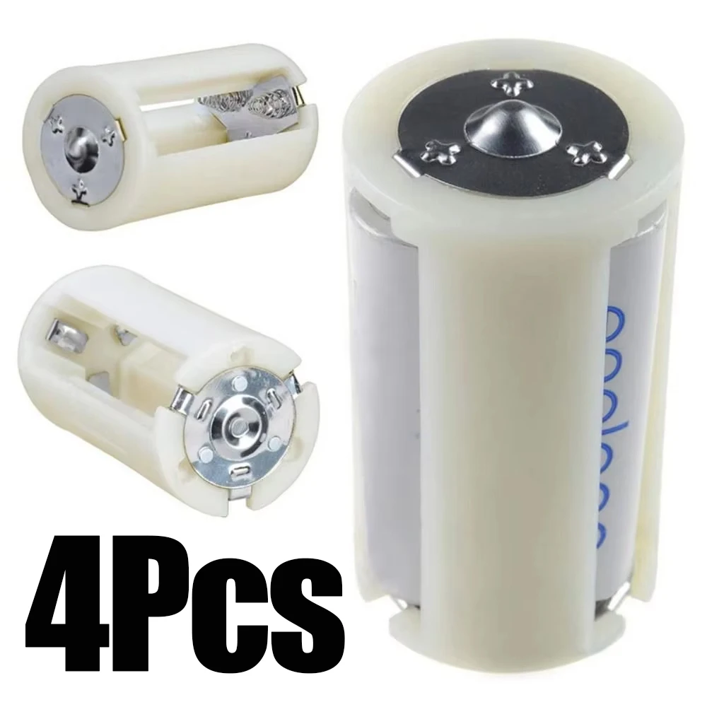4/8Pcs AA To D Battery Box High Quality 3x AA To D Size Battery Adapter Converter Holder Switcher Case Box For Battery Storage