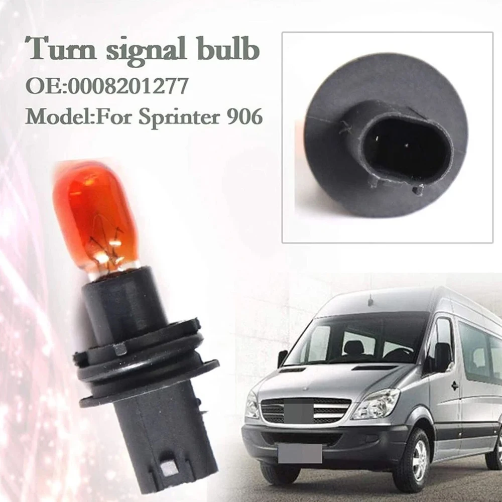 2Pcs Wing Mirror Indicator Repeater Lamp Bulb For VW / Mercedes Sprinter 2006-On