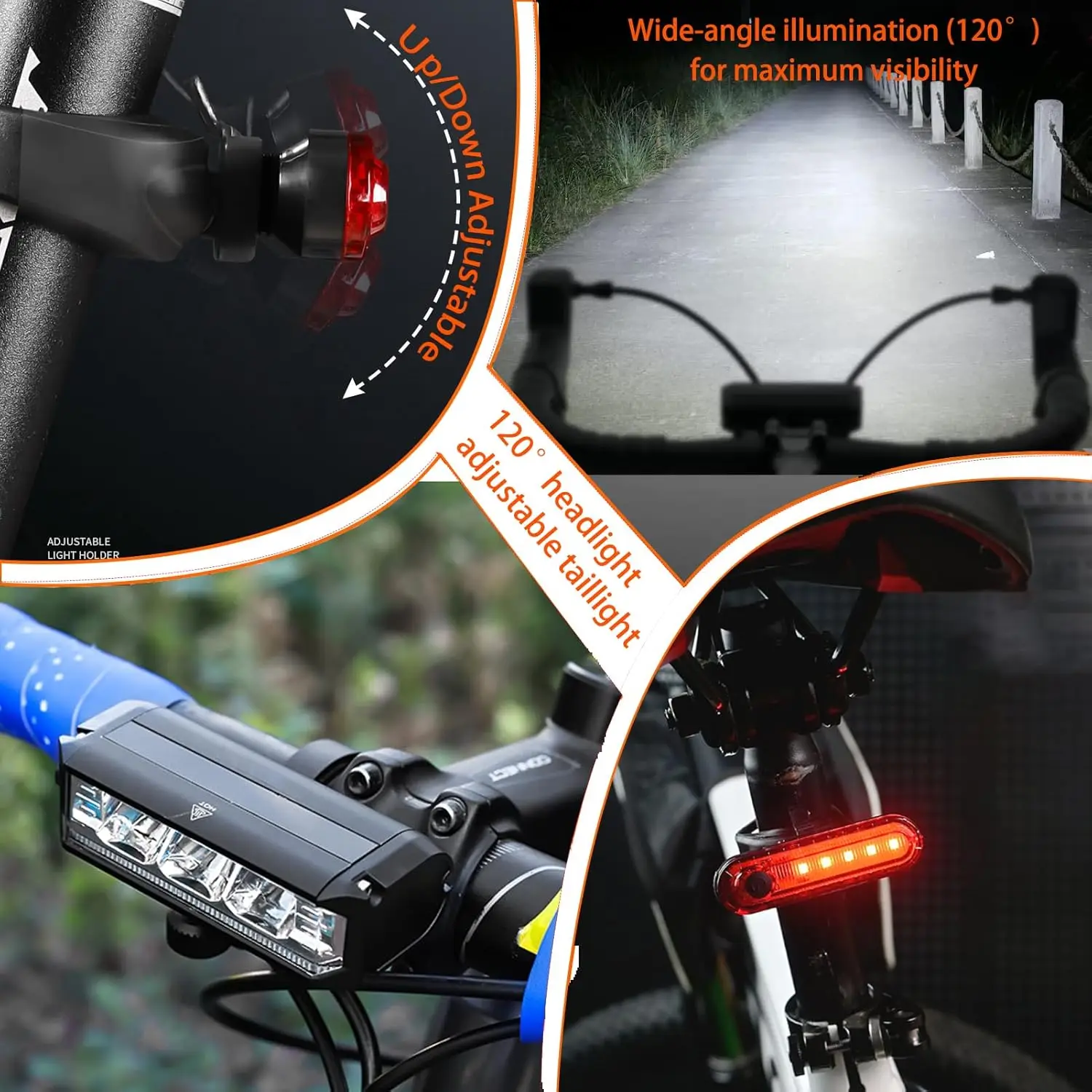1-Pack/2-Pack Ultra-Bright Led Bicycle Light, , Mountain Bike Off-Road Cycling Commuter Tail Light