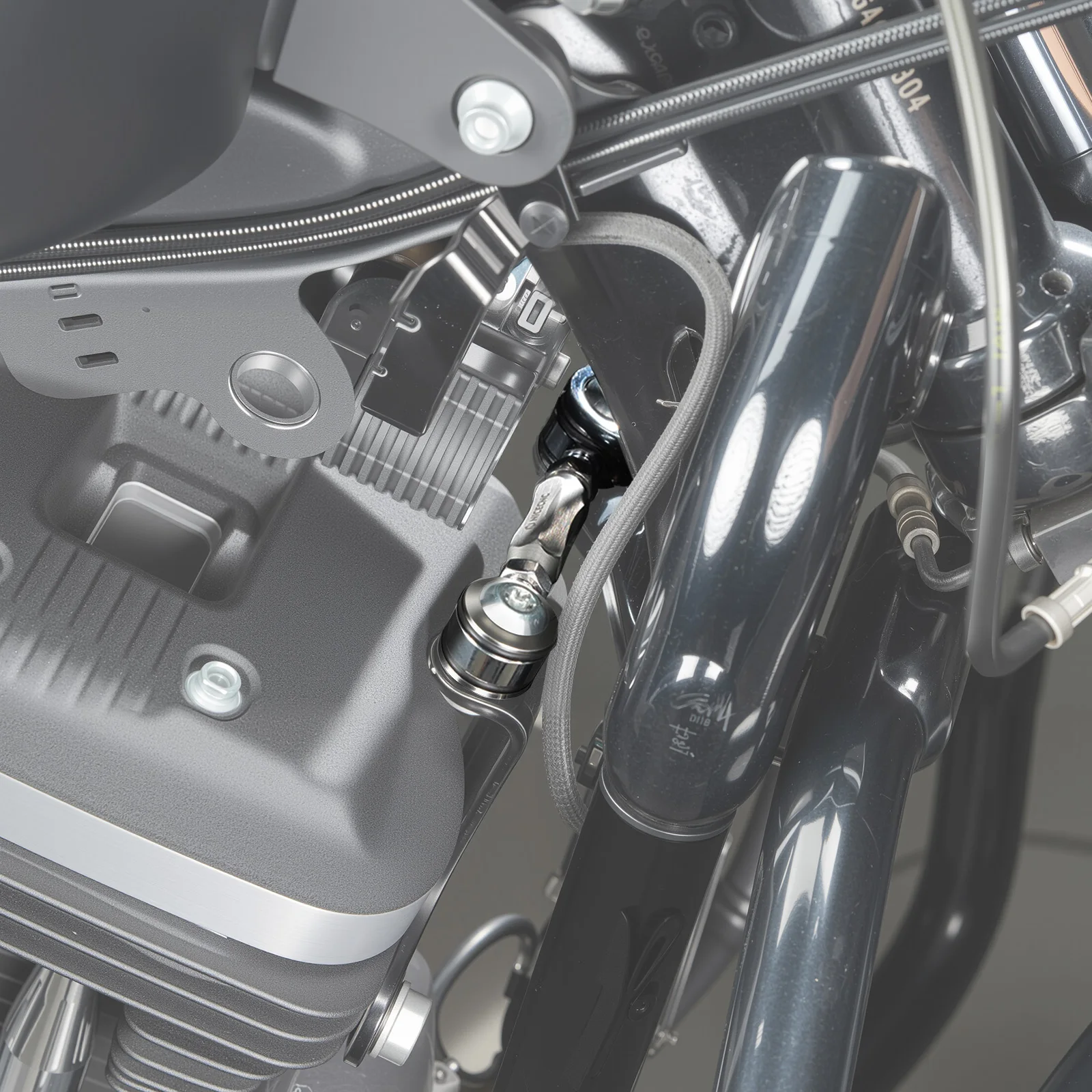 Für Harley Dyna Fat Bob Low Rider Street Bob Super Glide Wide Glide Sportster 883 /1200 Vorderer Motorhalterungs-Stabilisator – Detail 8