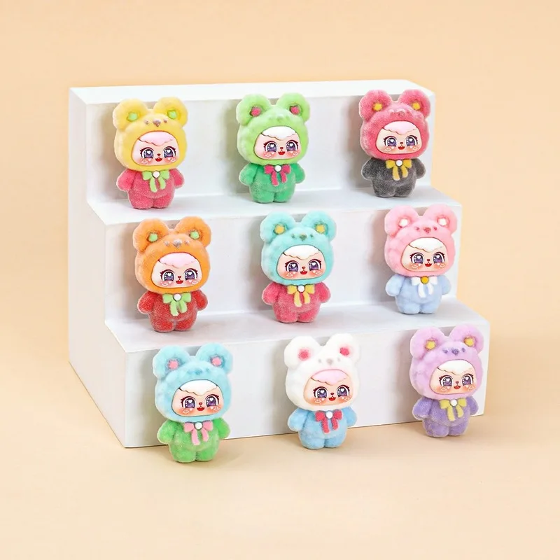 

8/9pcs Anime Action Ornaments Flocking Doll Figure Decorative Pendant Desktop Car Ornaments Diy jewelry accessories Toy Gifts