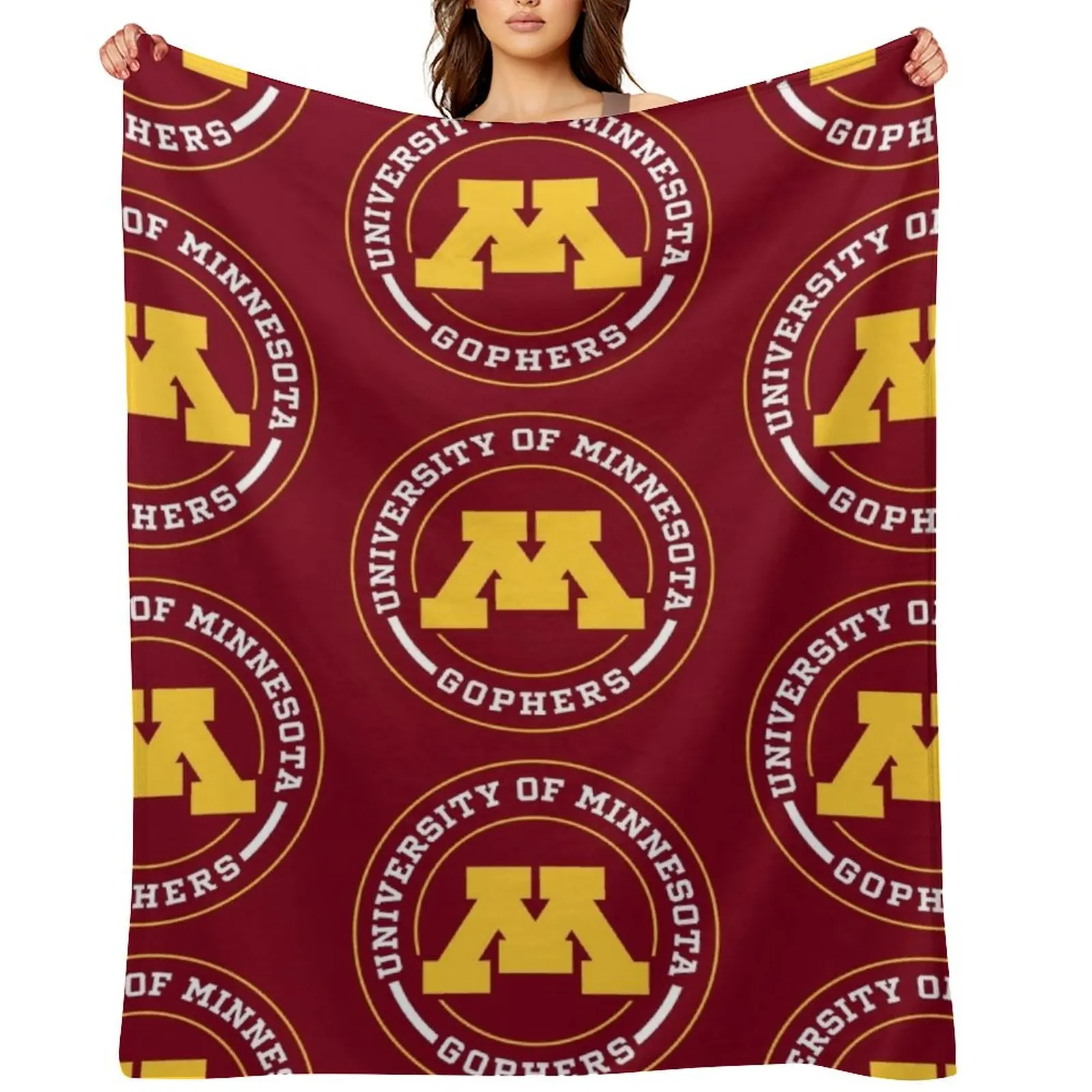 

Gophers - Circle Design Throw Blanket warm winter Heavy Blankets For Bed Camping Blankets