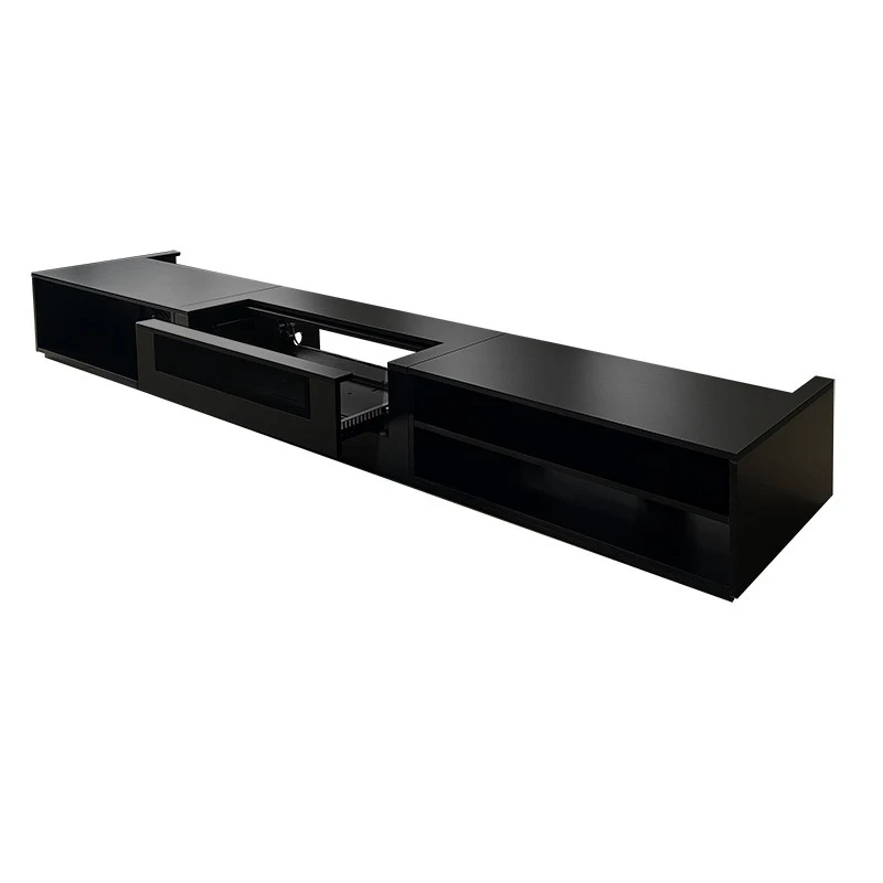 Hidden electric projection screen TV combination cabinet has a slot for installing 120 
