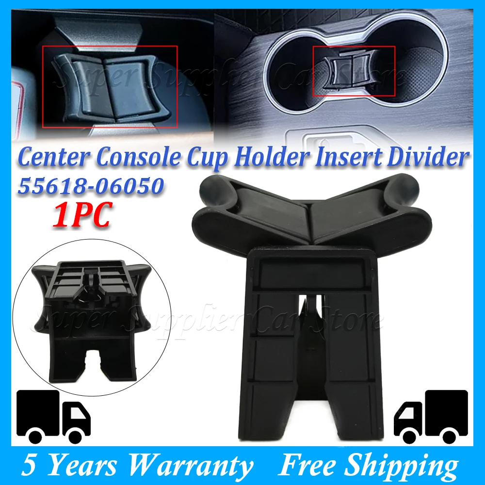 For Toyota Camry 2012 2013 2014 2015 2016 2017 Car Center Console Interior Cup Auto Holder Insert Divider Black 55618-06050