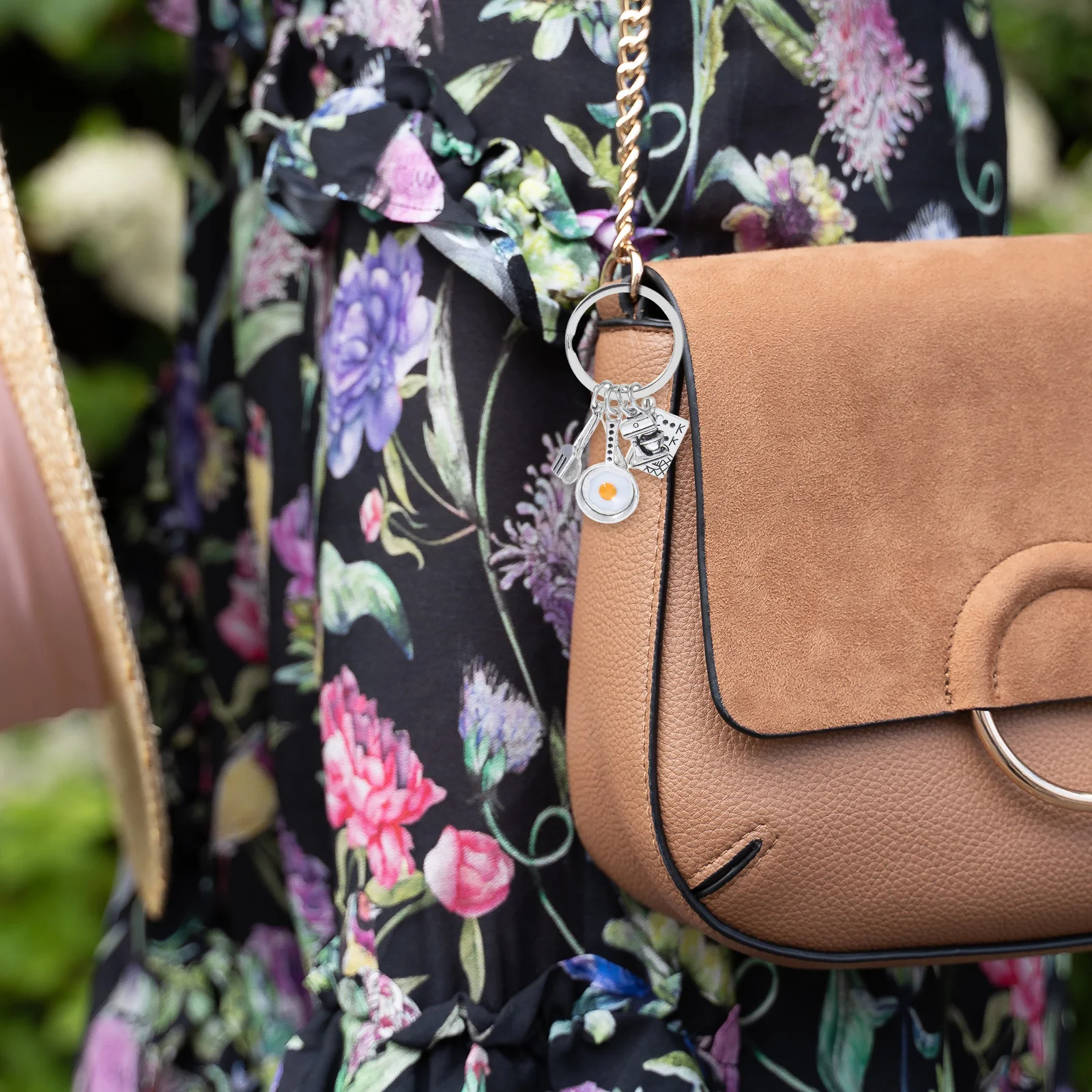 

2pcs Fork Spoon Keychain Tableware Key Ring Decor Pendant Cutlery Ornament For Bag Car Key Decoration Gift Birthday Party