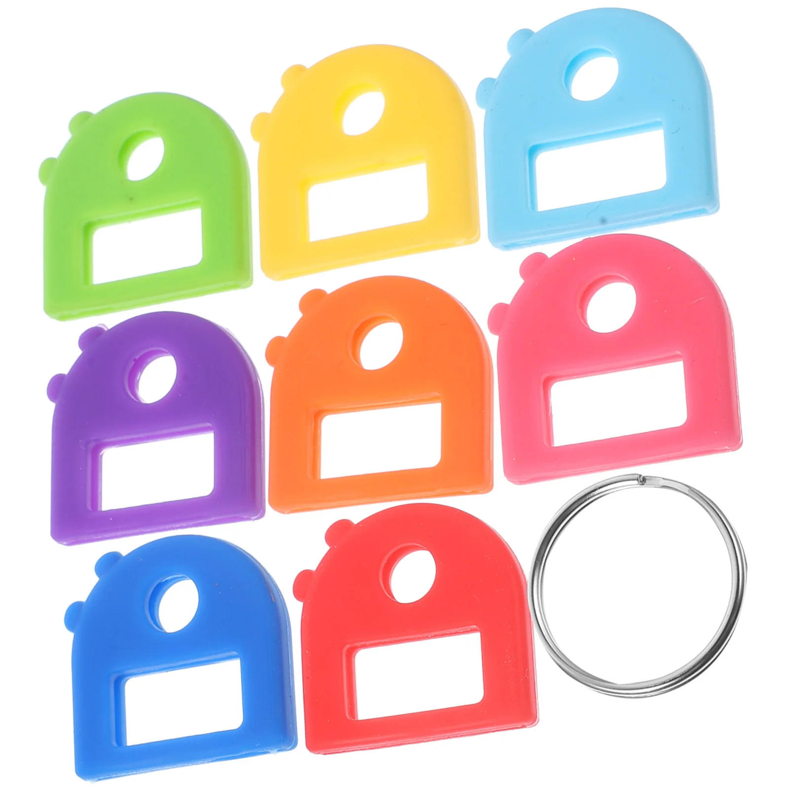 

16pcs Silicone Key Cover Colored Identifiers Smooth Cartoon Shaped Lightweight Compact House KeyCaps Reusable Marker