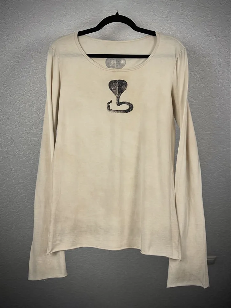 Ifsixwasnine vision cobra 3d three-dimensional printing antique long-sleeved T-shirt