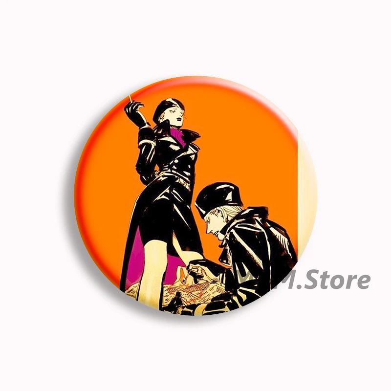 إيما x ألكساندر الحجاب مانغا لينة زر دبوس أنيمي شخصية بروش شارة حقيبة ديكور المشجعين المجوهرات جمع الهدايا