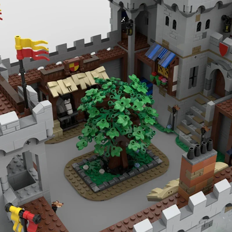 Medieval Fortress Model Building Bricks, Moc, Warrior Castle, Tecnologia Blocos Modulares, Brinquedos de Natal, Conjuntos DIY, Presentes de Montagem