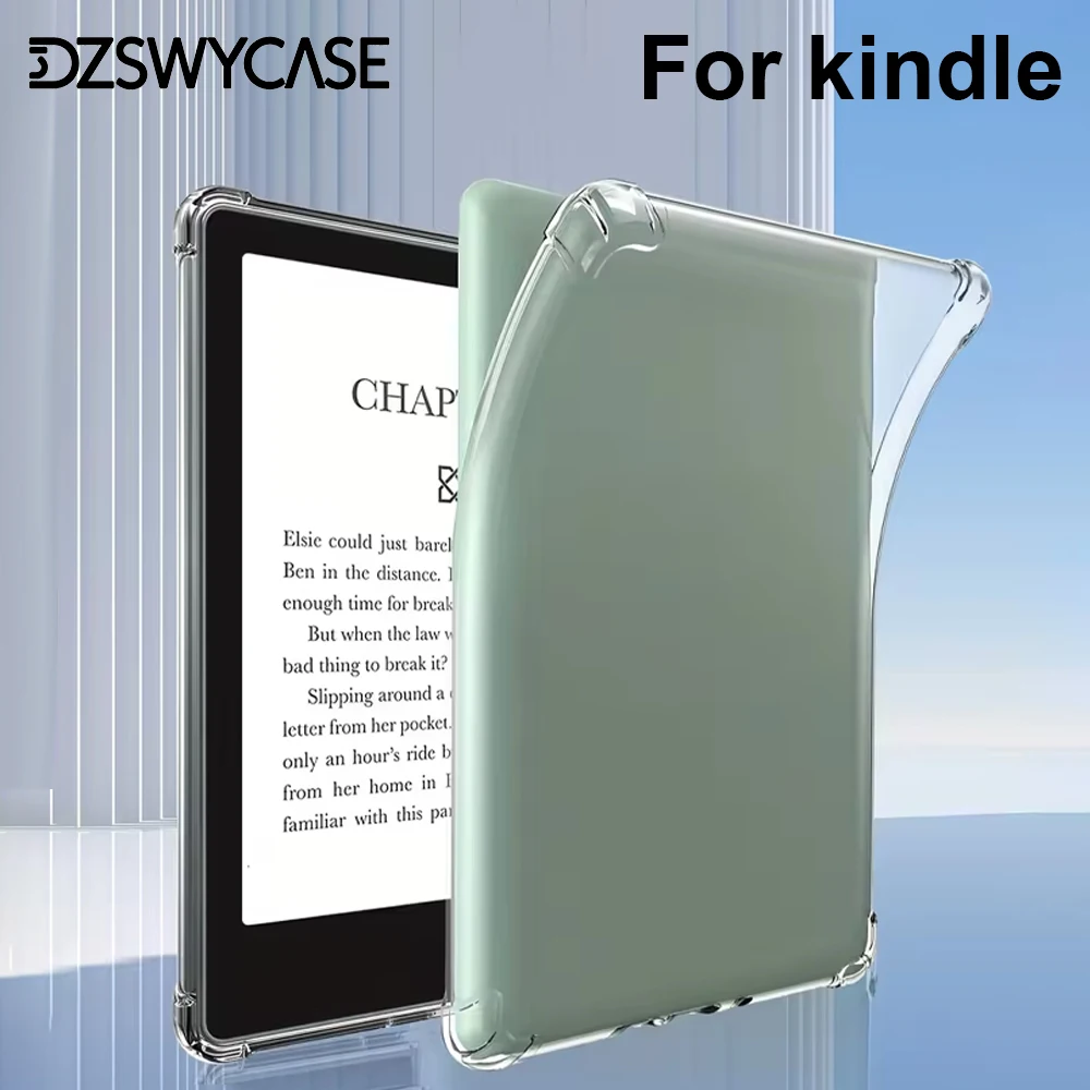 Funda transparente para Kindle Paperwhite 6 5 4 3 2 1, para Kindle 11a/10a generación, contraportada de TPU, funda suave de TPU ultradelgada