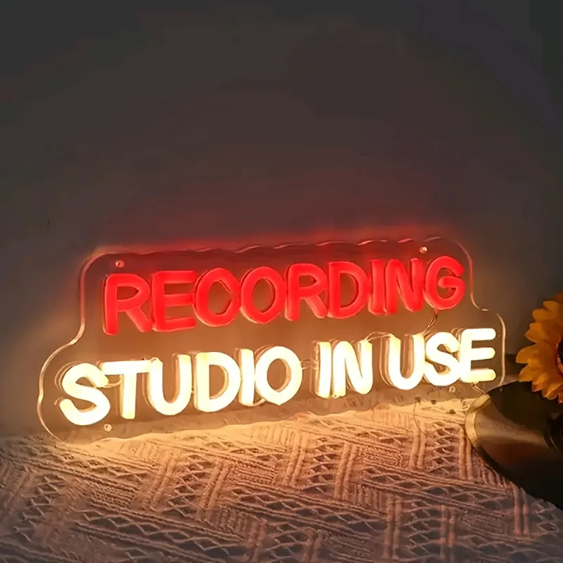 Recording Studio in Use USB-Powered Wall-Mounted Light with Switch Control,  for Music Studio & Home Decor