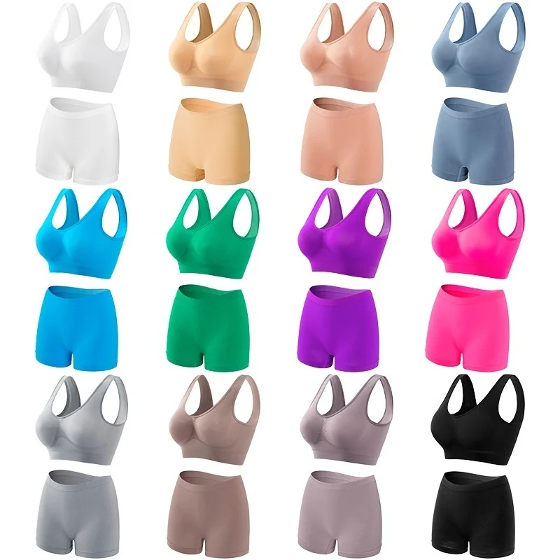 Underwear Women's Small Chest Gathered Without Steel Ring Sports Bra, Large Size Anti Glare Comfortable Beautiful Back Yoga Vest