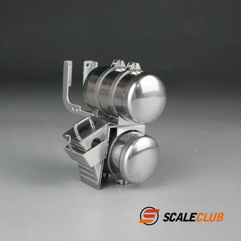 Scaleclub modelo Tractor cabeza de barro Mercedes para Benz 3348 actualización Metal doble tanque de aire antideslizante para Tamiya Scania 770S pieza de hombre