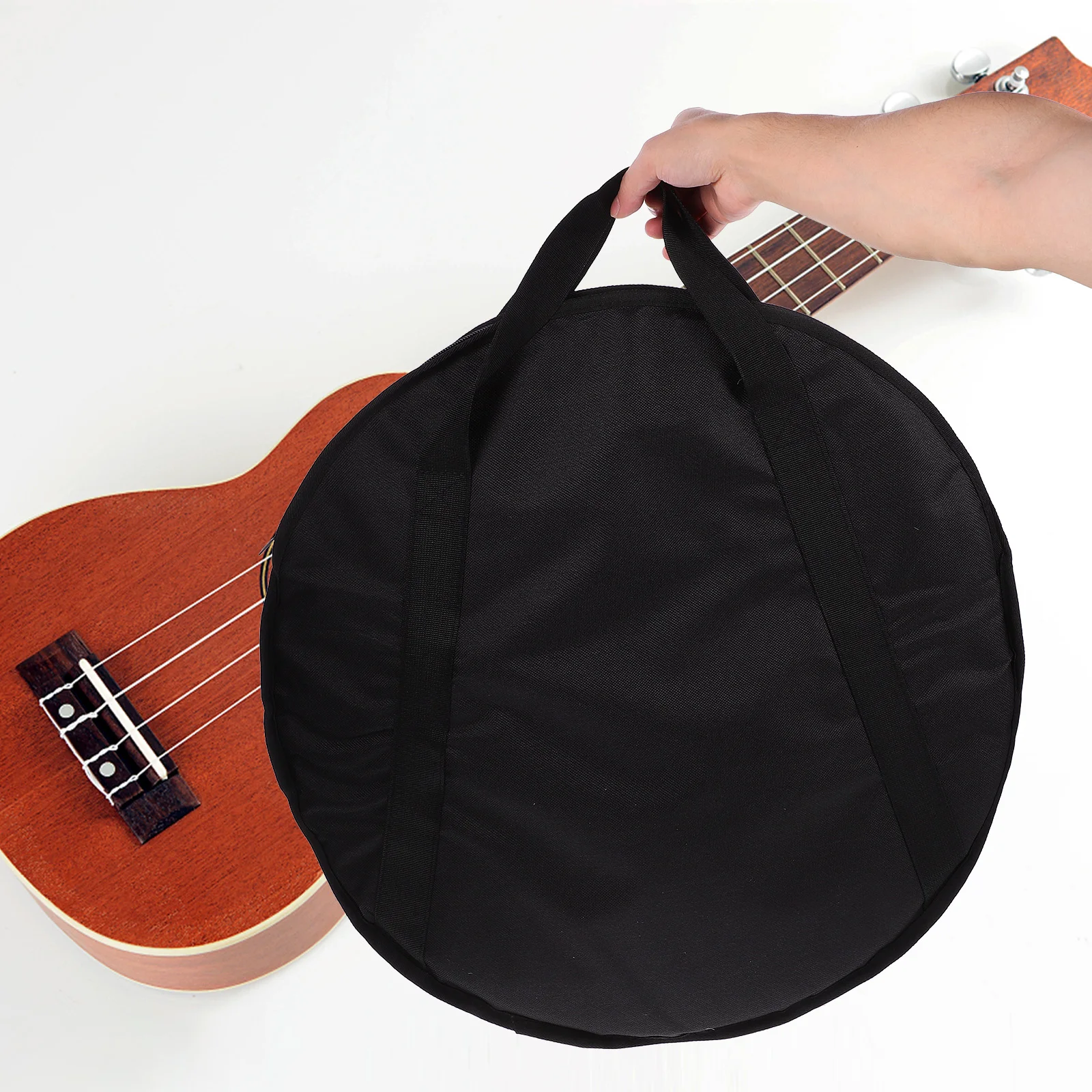 

Cymbal Bag Instrument Pouch Black Durable Oxford Wear Resistant Tote Storage Container Carrying Case Accessories