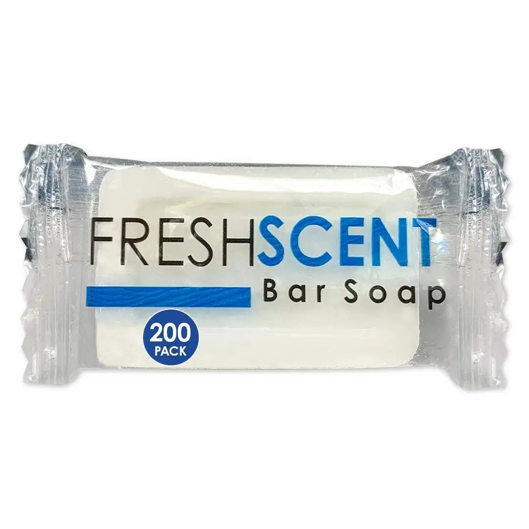 

200 Pack Individually Wrapped Bar Soap, 1 oz Travel Size, Vegetable Based, Bulk for Hospitality