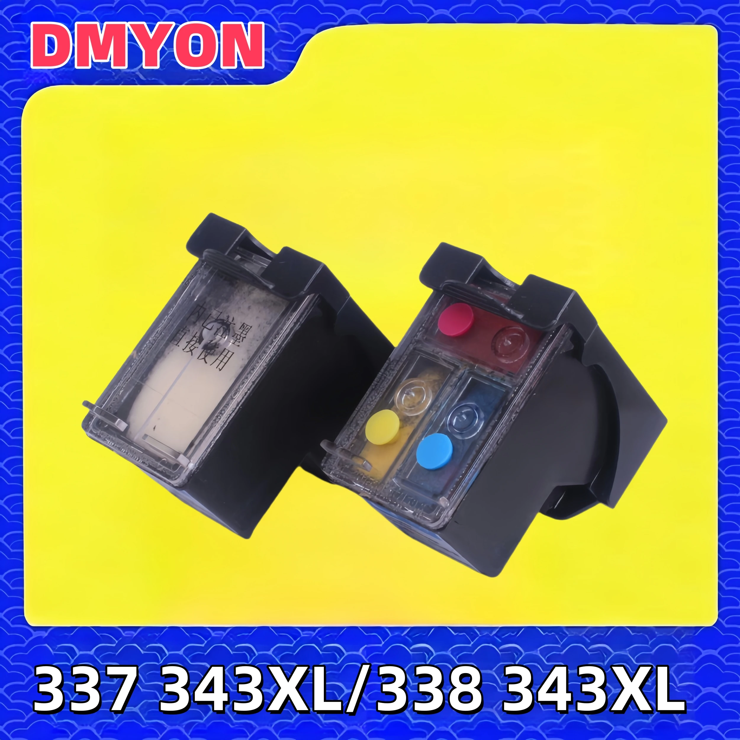 DMYON Refillable Ink Cartridges Compatible for hp337 338XL hp343 XL