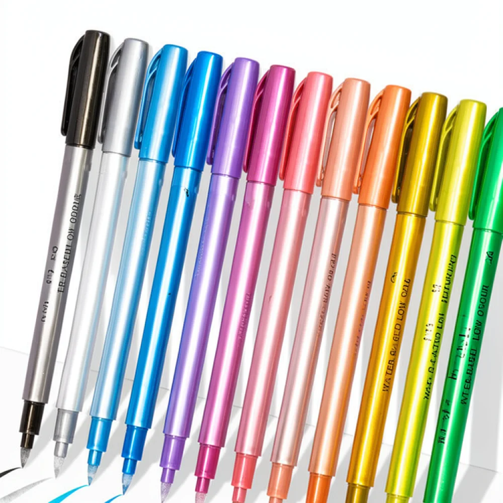 For Guangna GN550 Metallic Paint Markers Set Pearlescent Ink Drawing Pens Artist Supplies For Hand Lettering Projects