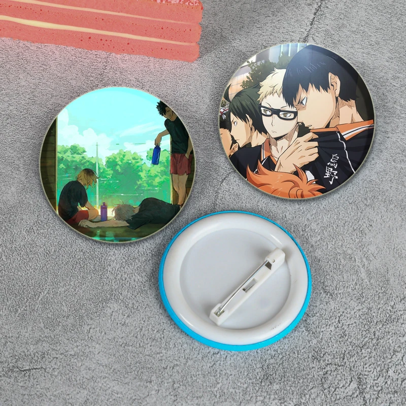 Japanese Anime Tsukishima Kei/Kageyama Tobio/Kozume Kenma/Hinata Shouyou Pins Figures Badge Handmade Brooches for Clothes Decor