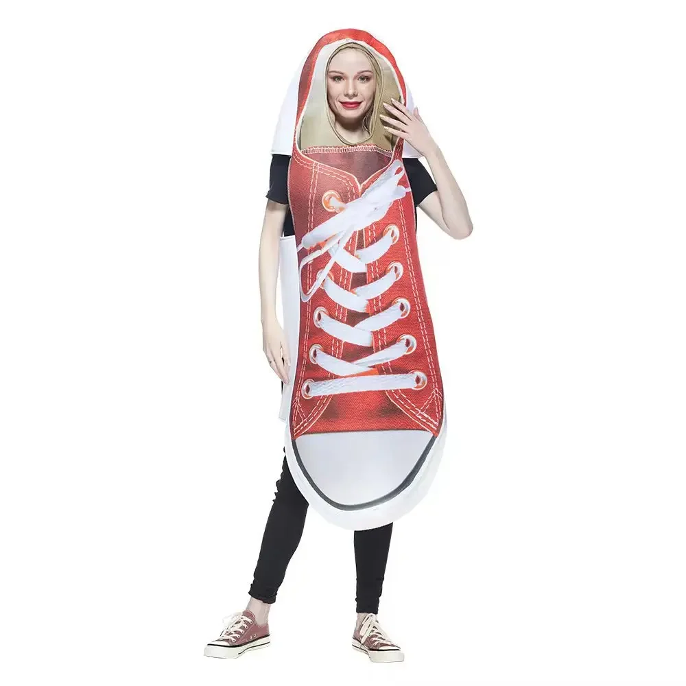 2026 New Arrival Women Men Red Shoes Couple Halloween Fancy Dress Up Pair of Sneakers Adult Costume