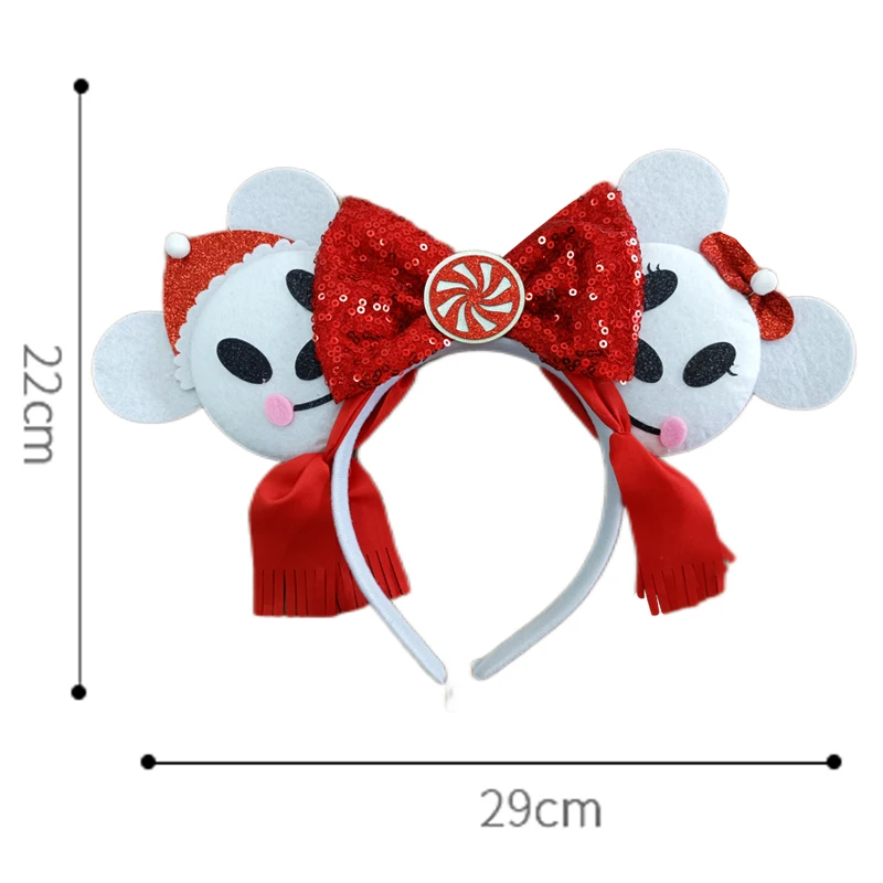 Christmas Mickey Mouse Ears Headbands Festival Carnival Party Hair Headwear For Baby Girls Women Headband Kids Accessories