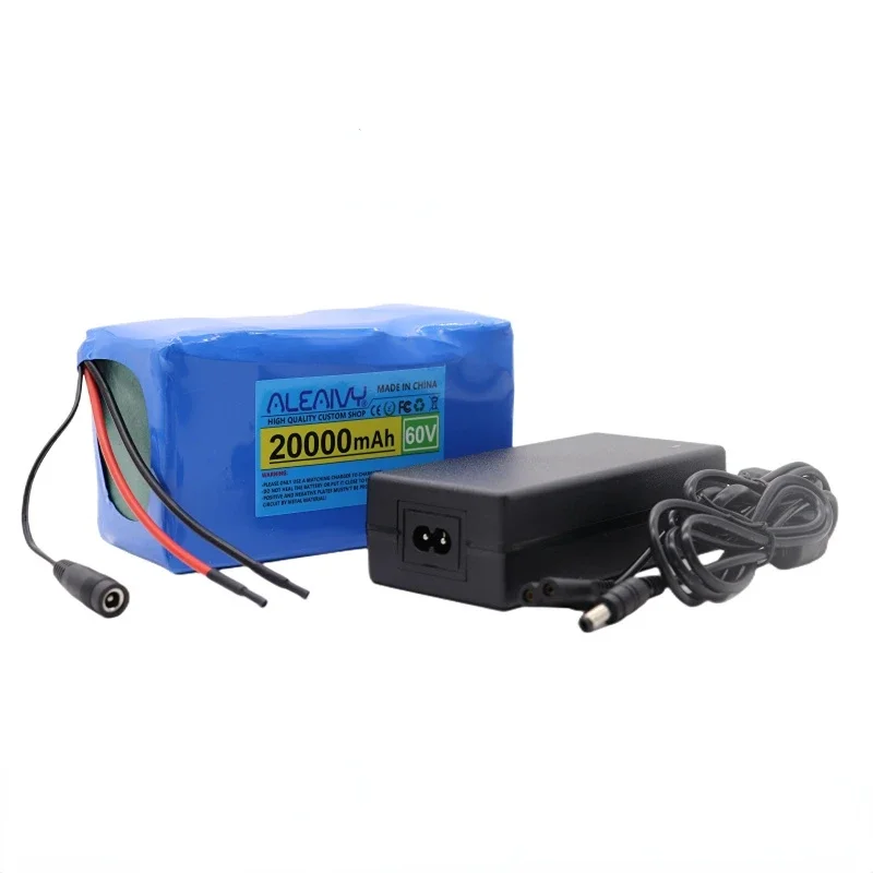 

60V 16S2P 20Ah 18650 Li-ion Battery Pack 67.2V Lithium Ion 20000mAh Ebike Electric bicycle Scooter with 30A BMS 750W 1000Watt