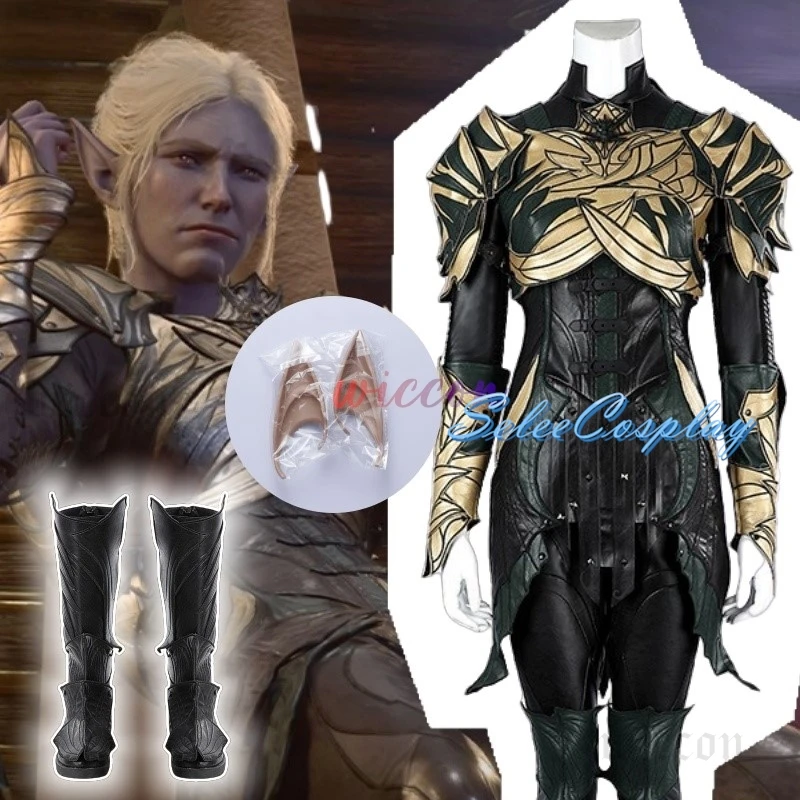 Minthara Cosplay Costume Game Baldur3Gate Costume High Quality Handsome Set Shoes Vest Shoulder Armor Halloween Party Uniform