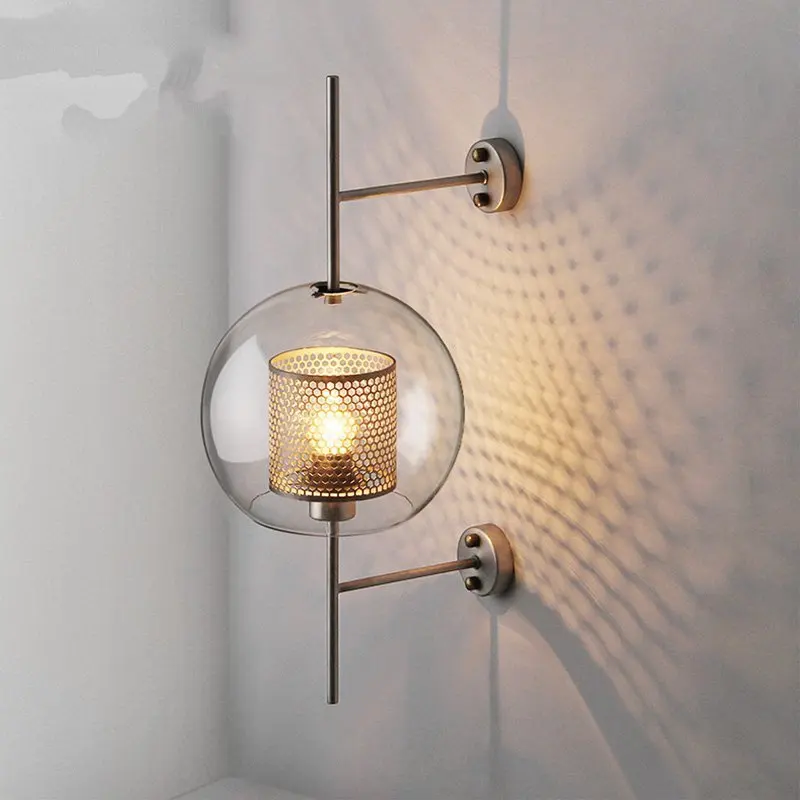 Loft Decor Retro Wall Lights Industrial Glass Modern Wall Lights Living Room Bedroom Dining Room Sconce Wall Lights Bedroom Lamp