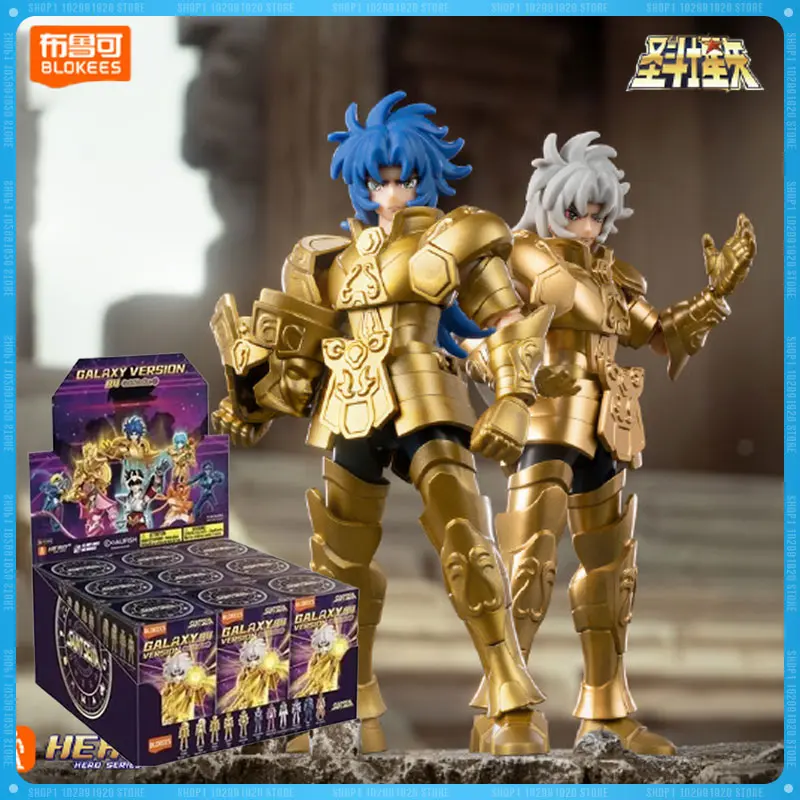 

New Original Blokees Saint Seiya Galaxy Version No.4 Golden Twelve Palaces Gemini Anime Figure Assembly Model Kit Toy Gifts