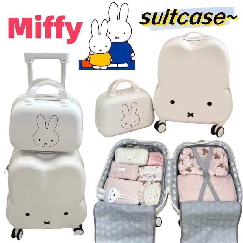 Miffy Animation peripherals cartoon suitcase student high-looking suitcase business trip convenient large-capacity trolley case