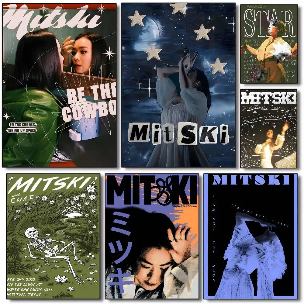Póster artístico de cantante Pop americana MITSKI, arte HD, pared adhesiva, impermeable, para el hogar, sala de estar, dormitorio, bar, decoración estética