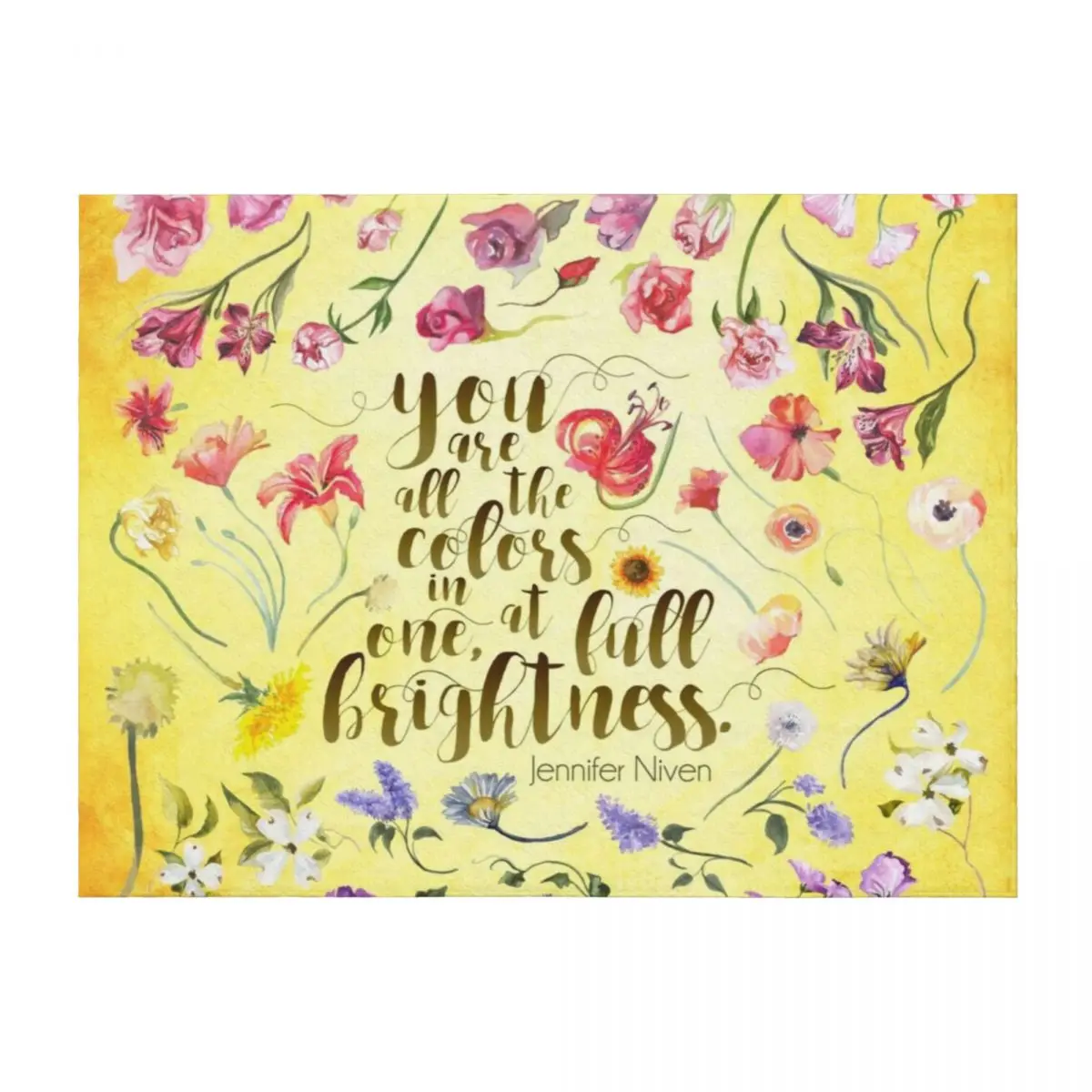 

You are all the colors in one, at full brightness.-Finch. All The Bright Places. Throw Blanket anime Bed linens manga Blankets