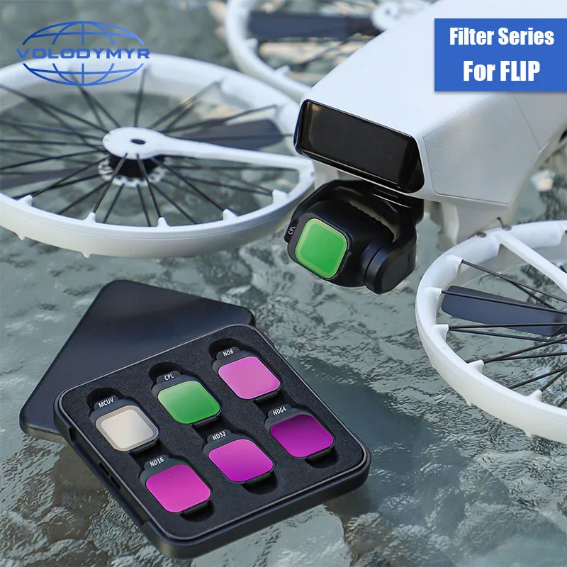 

VOLODYMYR Filters Set for DJI Flip Filter MCUV HD Optical Glass Lens ND8/16/32/64 FLIP Drone Photography Camera Accessories