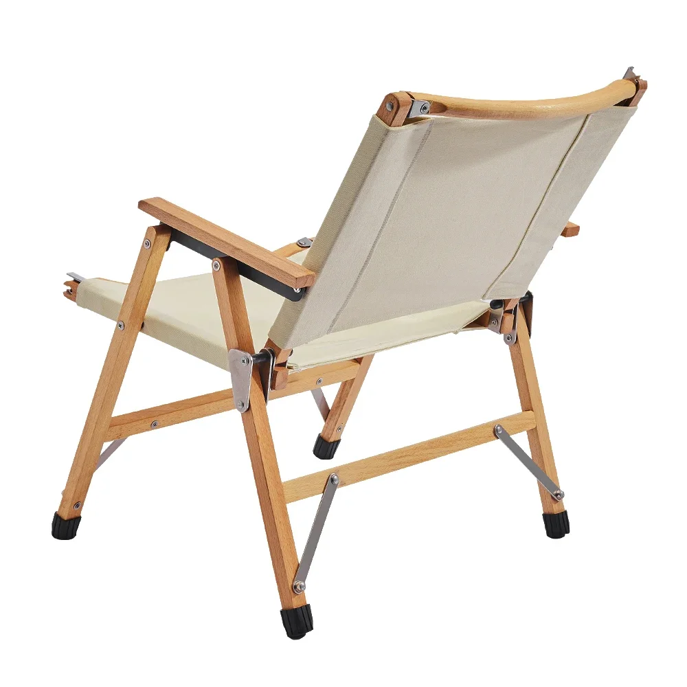 detachable popular outdoor furniture portable beach beech folding picnic camping wooden canvas kermit chair