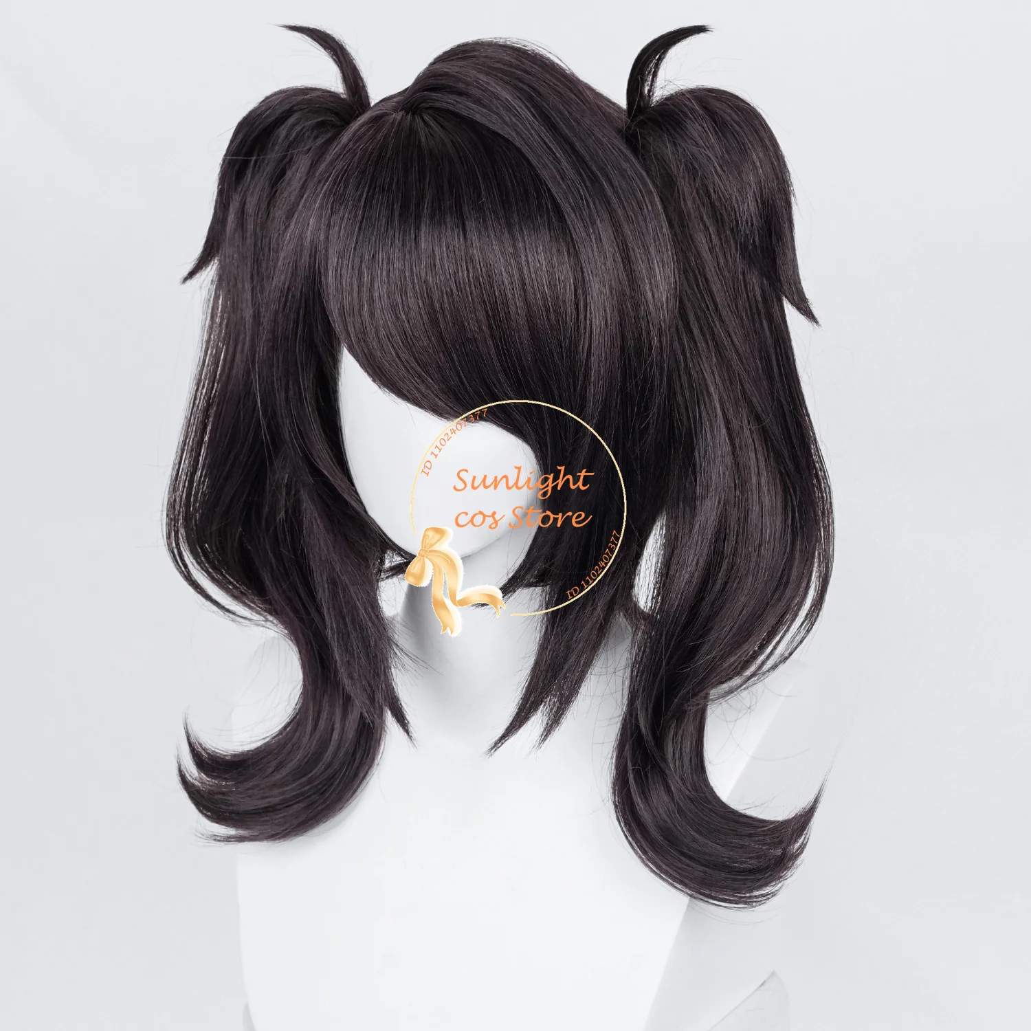 Game Ame Angel-chan Cosplay Wig Short Black Wig Heat Resistant Synthetic Hair OMG Kawaii Angel Ame-chan Anime Wigs + Wig Cap