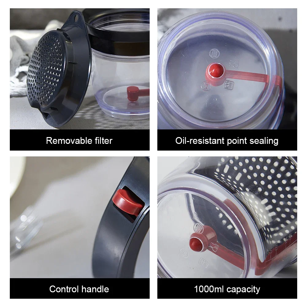 

Фильтры для жира с нижним высвобождением, масляный фильтр для остатков супа, многофункциональный пластиковый сепаратор жира, креативный кухонный инструмент