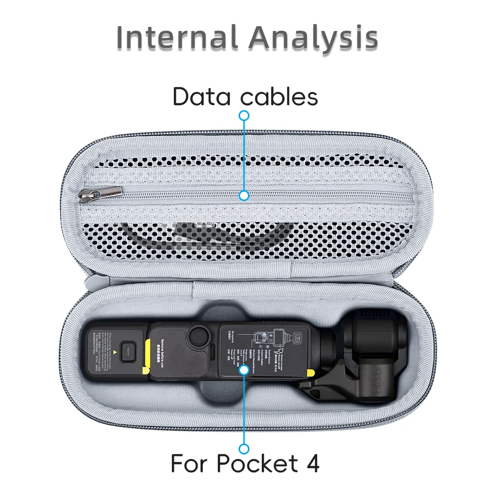 Tragbare, stoßfeste Hartschalen-Tasche für DJI Pocket 4, Reise-Aufbewahrungstasche, schützende Tragetasche, leichte Kamerabox, Zubehör – Detail 1