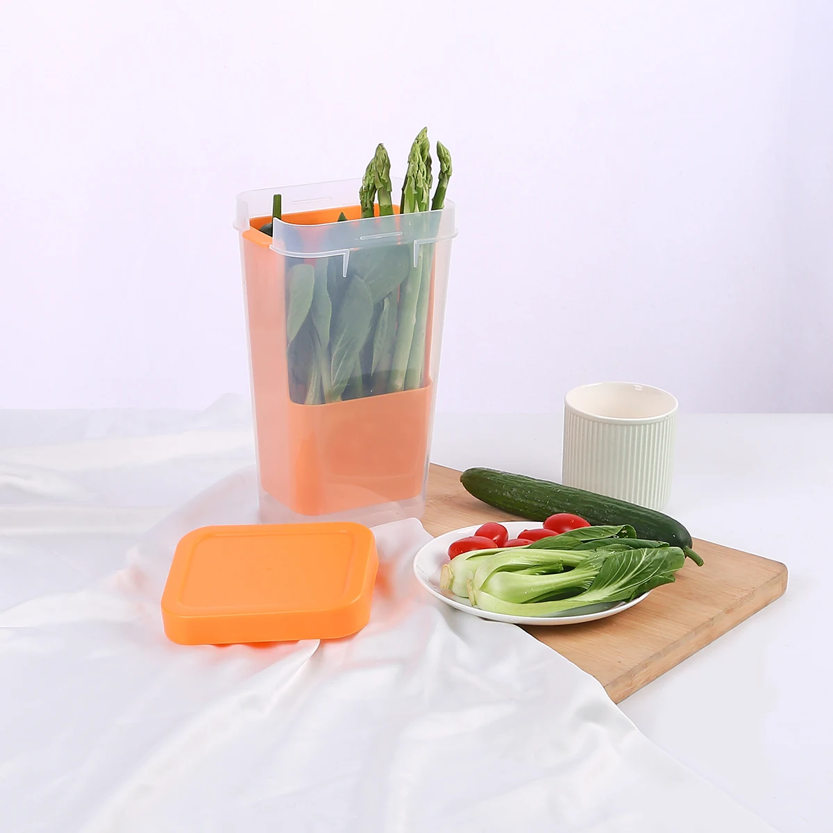 Ambientador de verduras con cesta interior, apto para coentro, menta, perejil y espárragos, 1 Uds.