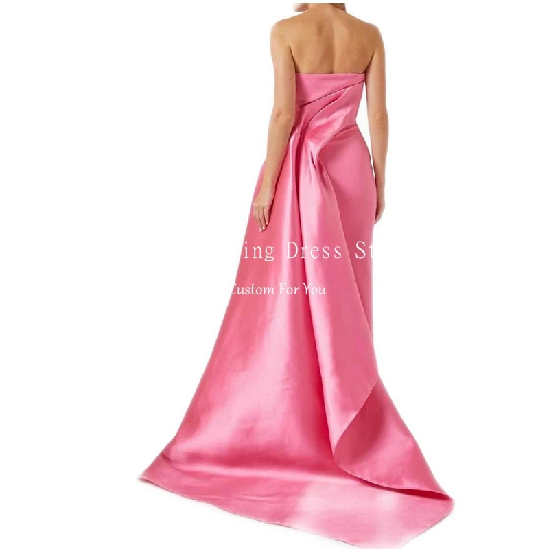 Qanz Sexy Mermaid Cocktail Dress Back Split Long Evening Prom Gowns Floor Length Gorgeous Customized Outfit Vestidos De Noche