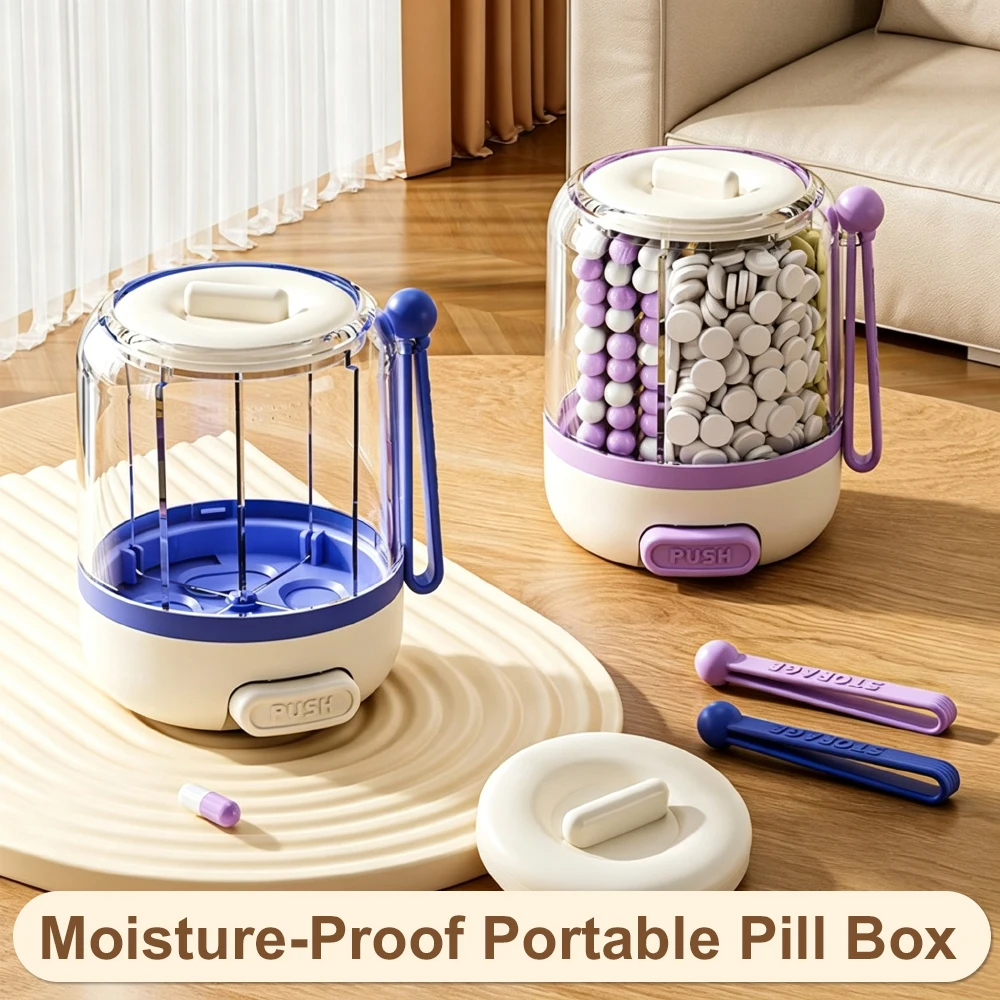 1Pcs Pill Box Weekly 7 Days Pill Cases Waterproof Travel Home Medicine Box Drug Portable Seal Box 4 Grid Pills Organizer Pillbox