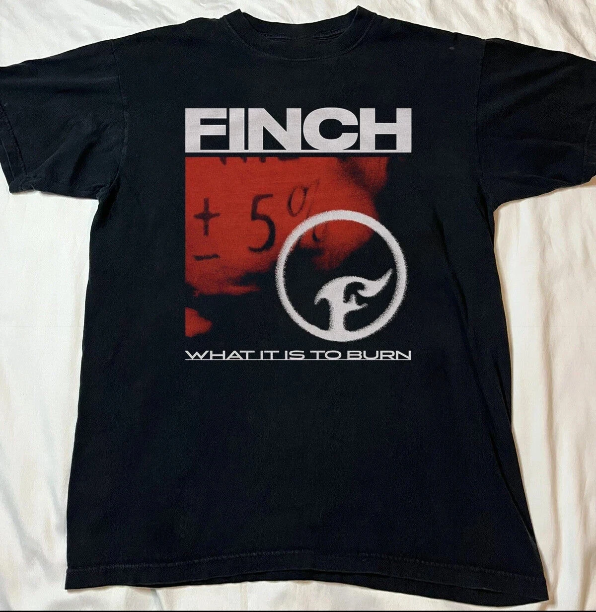 Finch Band Black Pure Cotton Shirt, Unisex Pure Cotton T-shirt, Pure Cotton Casual Printed Pattern Retro T-shirt