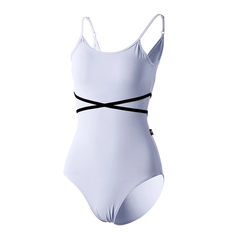 Costume de danse de ballet personnalisé pour femmes adultes, taille croisée, bretelles, uniforme d'entraînement de gymnastique, justaucorps tutu de ballet