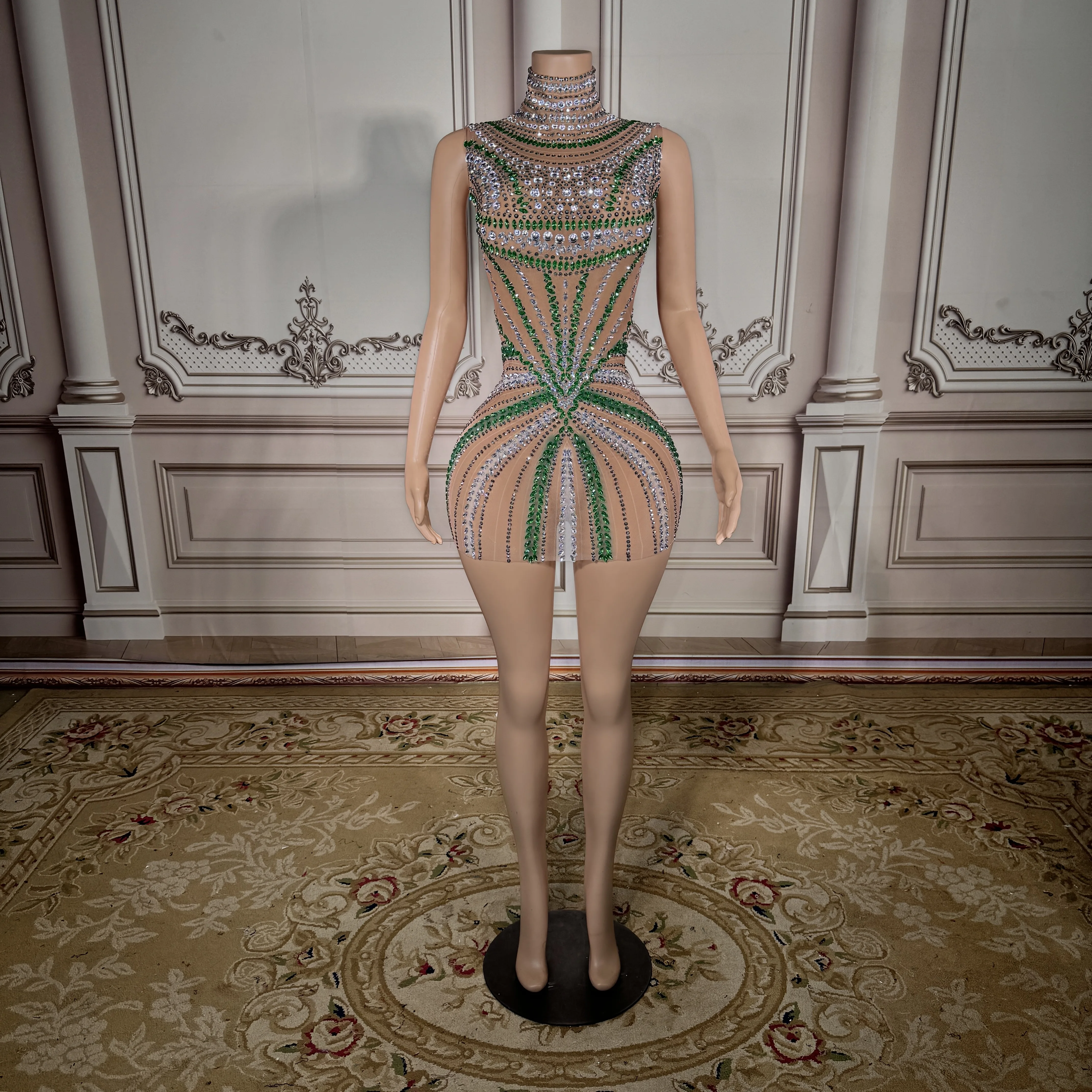 

ZD Women’s Luxury Rhinestone Evening Dress Sexy Halter Mermaid Long Gown Sparkly Party Prom Dress Elegant Formal Outfit