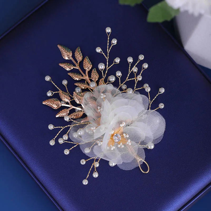 Imitation Tulle Flower Pearl Hair Clip Liked By Customers Wedding Party Birthday Party