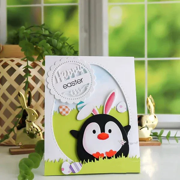 Piggy Craft metal cutting dies cut die mold Penguin chick decoration Scrapbook paper craft knife mould blade punch stencils dies